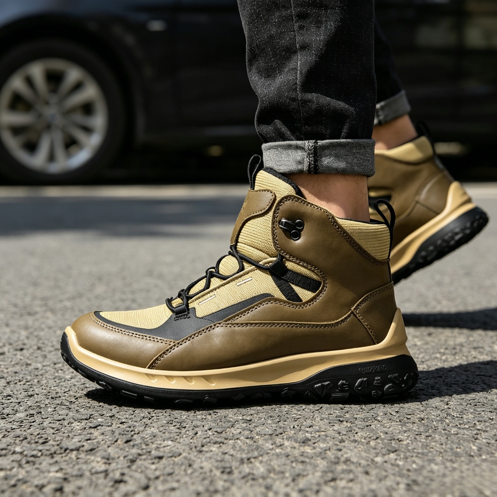 Streetwear Brand Designs - Wysokie skórzane buty męskie luksusowej marki,