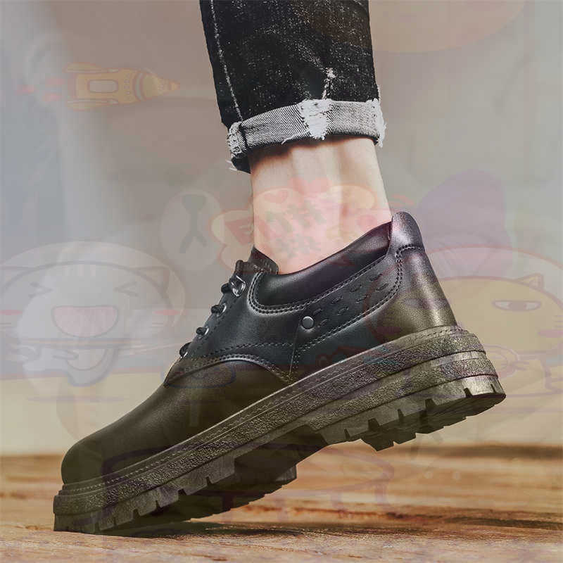 Streetwear Brand From Uk - Ciemna skóra naturalna Modne tenisówki Tenisowe